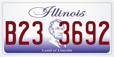 IL license plate B233692