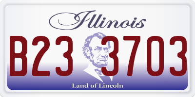 IL license plate B233703