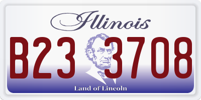 IL license plate B233708