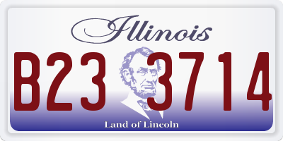 IL license plate B233714
