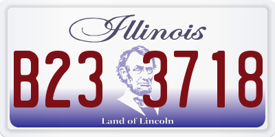 IL license plate B233718