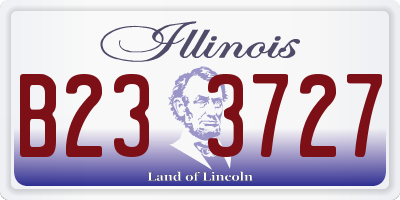 IL license plate B233727