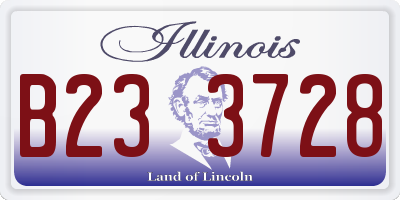 IL license plate B233728