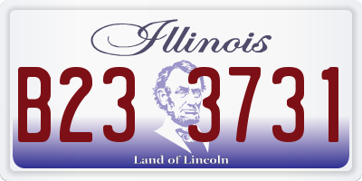 IL license plate B233731