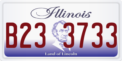 IL license plate B233733