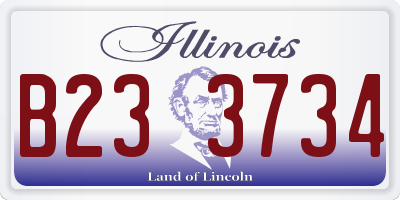 IL license plate B233734