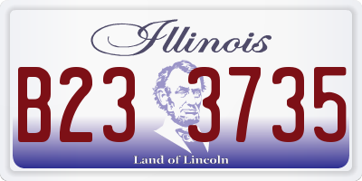 IL license plate B233735