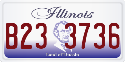 IL license plate B233736
