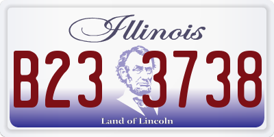 IL license plate B233738