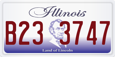 IL license plate B233747