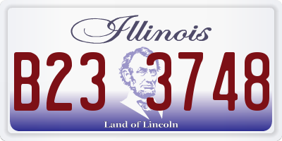 IL license plate B233748