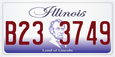 IL license plate B233749