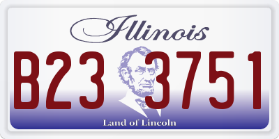 IL license plate B233751