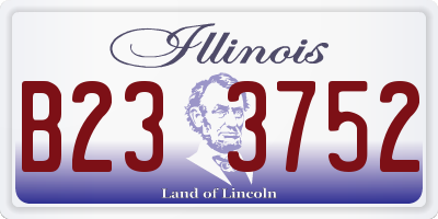 IL license plate B233752