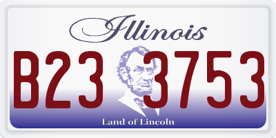 IL license plate B233753