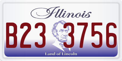 IL license plate B233756