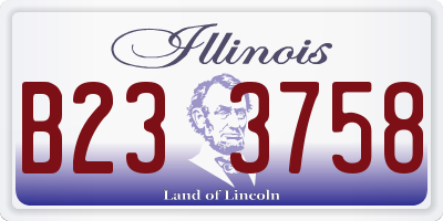 IL license plate B233758