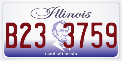 IL license plate B233759