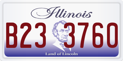 IL license plate B233760