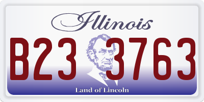 IL license plate B233763