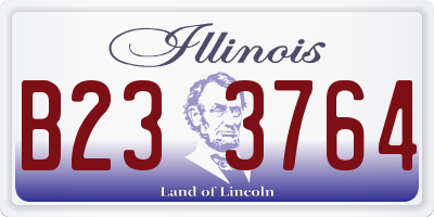 IL license plate B233764