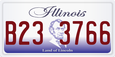 IL license plate B233766