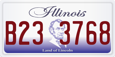 IL license plate B233768