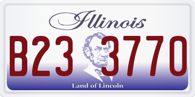 IL license plate B233770