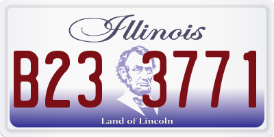 IL license plate B233771