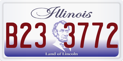 IL license plate B233772