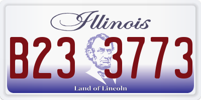 IL license plate B233773