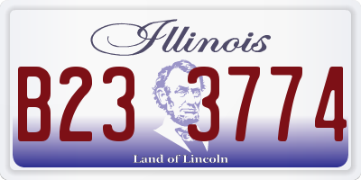 IL license plate B233774