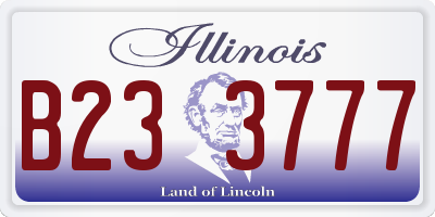 IL license plate B233777
