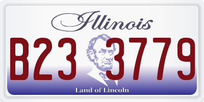 IL license plate B233779