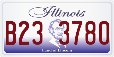 IL license plate B233780