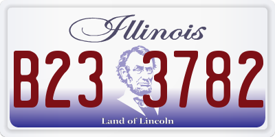 IL license plate B233782