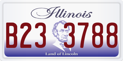 IL license plate B233788