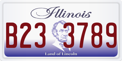 IL license plate B233789