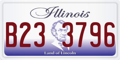 IL license plate B233796