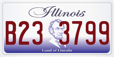 IL license plate B233799
