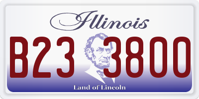 IL license plate B233800