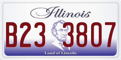 IL license plate B233807