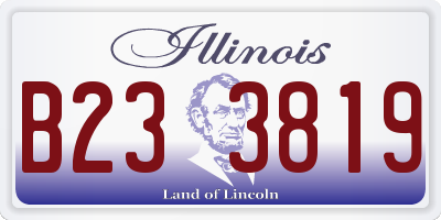 IL license plate B233819