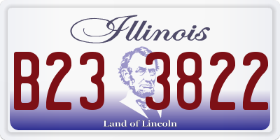 IL license plate B233822