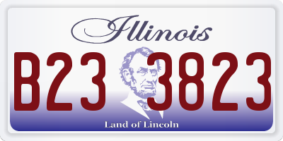 IL license plate B233823