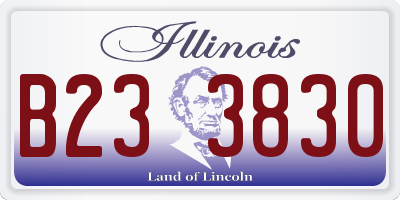IL license plate B233830