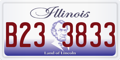 IL license plate B233833