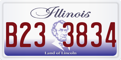 IL license plate B233834