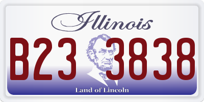 IL license plate B233838