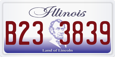IL license plate B233839